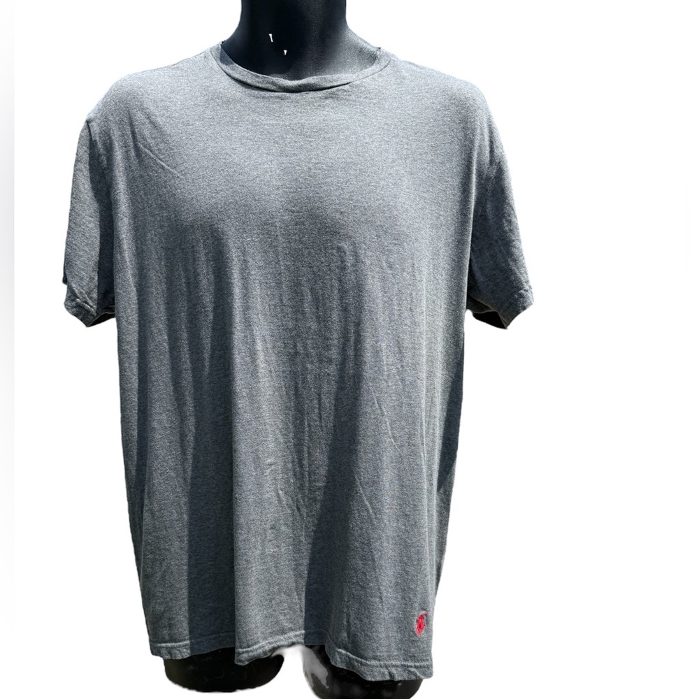 Polo by Ralph Lauren Classic Gray Tee Sz LG Embroidered on the bottom left